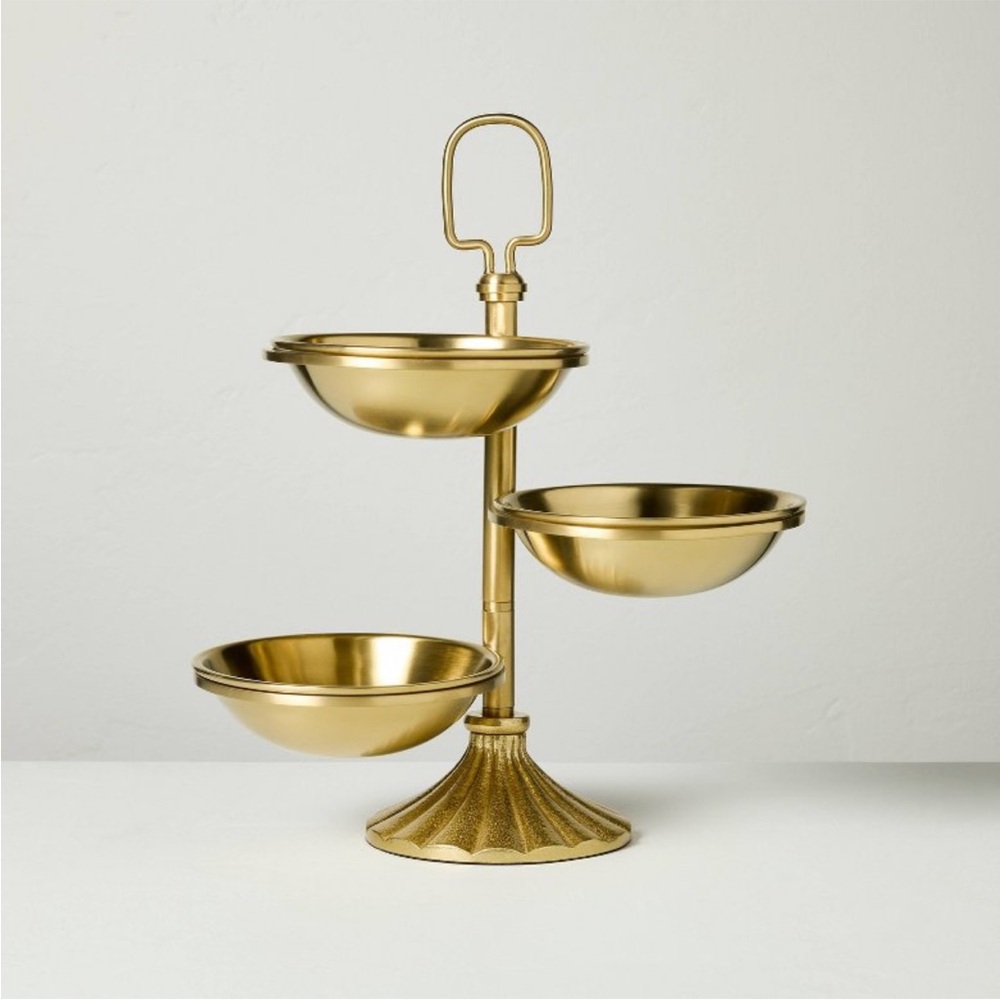 Brass-Finish Tiered Snack Serving Bowls - Hearth & Hand™ with Magnolia